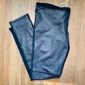 Black Metalic Maternity Leggings